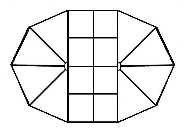 EasyBases - stretched octagon outline view of the frame